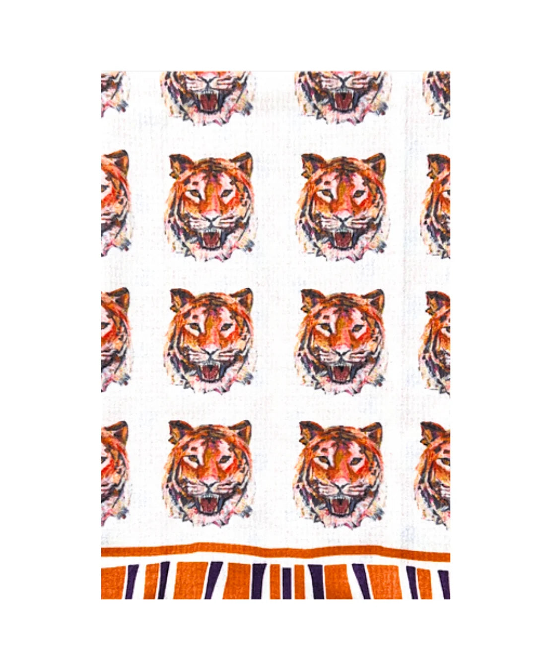 Keva Tiger in Orange Game Day Tea Towel