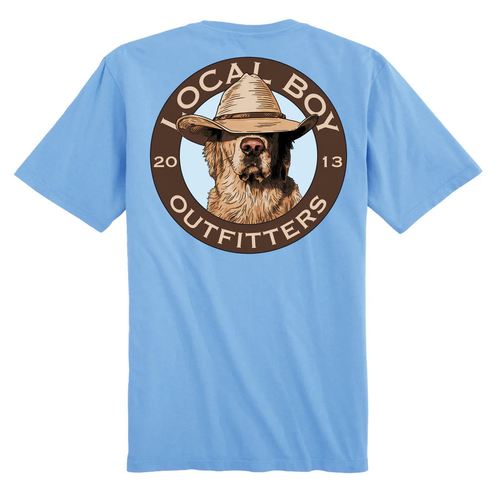 Local Boy Men's Lone Retriever T-Shirt - Washed Denim