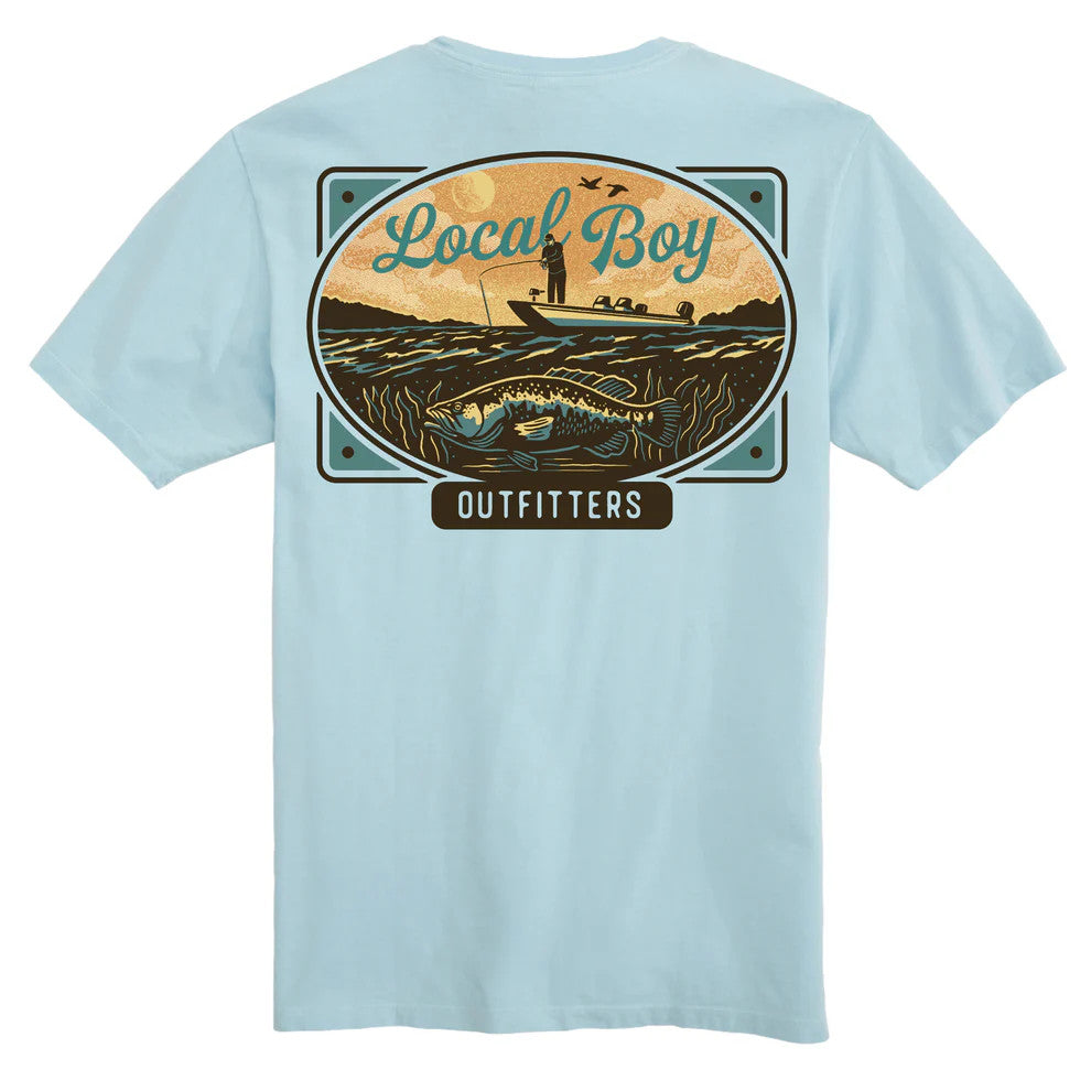 Local Boy Men's Jon Boat Plate T-Shirt - Chambray