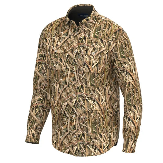 Local Boy Men's Long Sleeve Camo Button Down Shirt