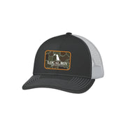 Local Boy Youth OD Pocket Patch Trucker Hat - Charcoal/White