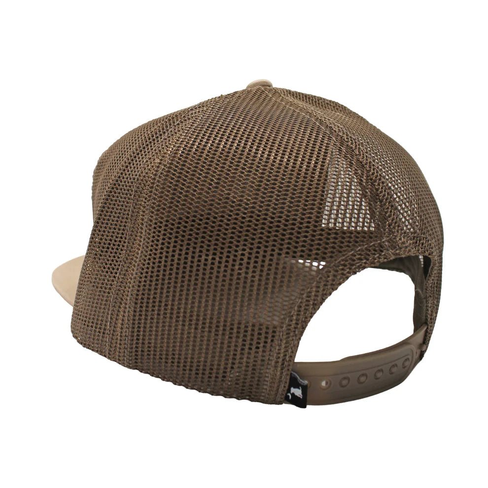 Local Boy Men's Lucky Text 7 Panel Hat - Dark/Dark Tan