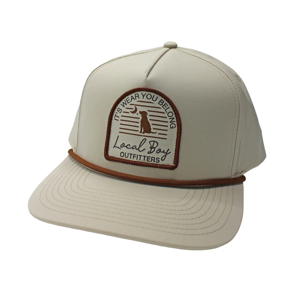 Local Boy Men's Horizon Arch High Crown Rope Hat - Light Khaki