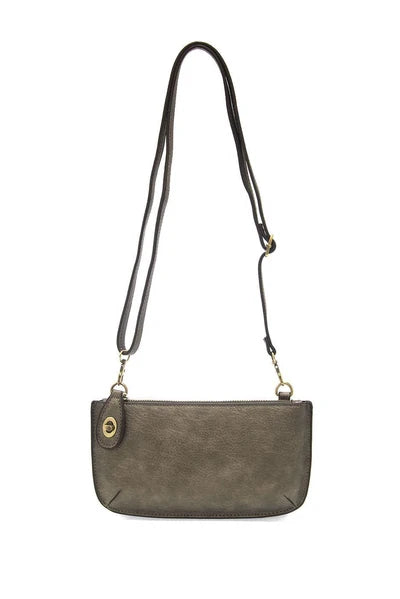 Joy Susan Mini Crossbody Wristlet - Metallic Dark Chrome