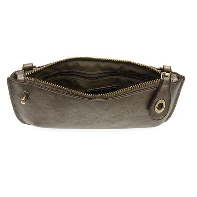 Joy Susan Mini Crossbody Wristlet - Metallic Dark Chrome
