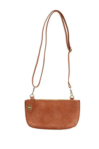Joy Susan Faux Suede Mini Crossbody Wristlet Clutch - Spice