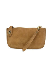 Joy Susan Faux Suede Mini Crossbody Wristlet Clutch - Wheat