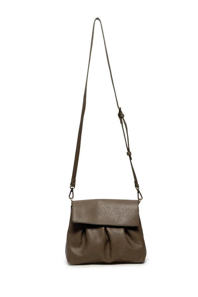 Joy Susan Adrienne Pleated Flap Crossbody - Olive