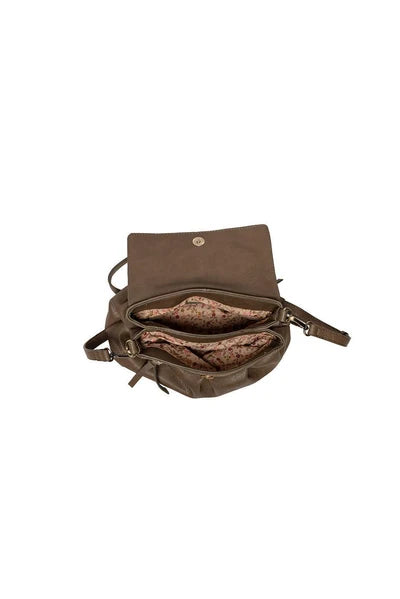 Joy Susan Adrienne Pleated Flap Crossbody - Olive