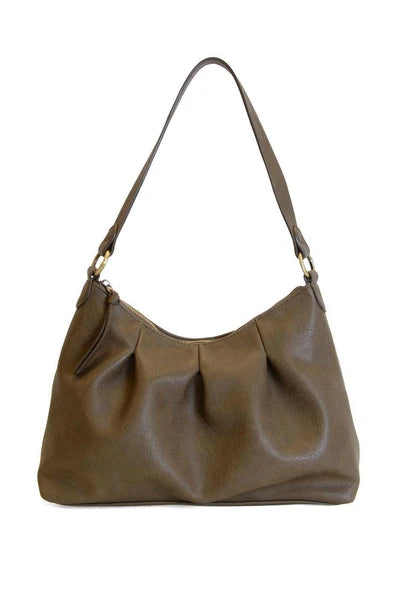 Joy Susan Sasha Pleated Hobo Crossbody - Olive
