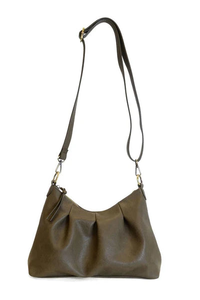 Joy Susan Sasha Pleated Hobo Crossbody - Olive