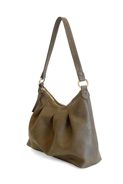 Joy Susan Sasha Pleated Hobo Crossbody - Olive