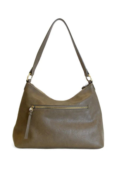 Joy Susan Sasha Pleated Hobo Crossbody - Olive