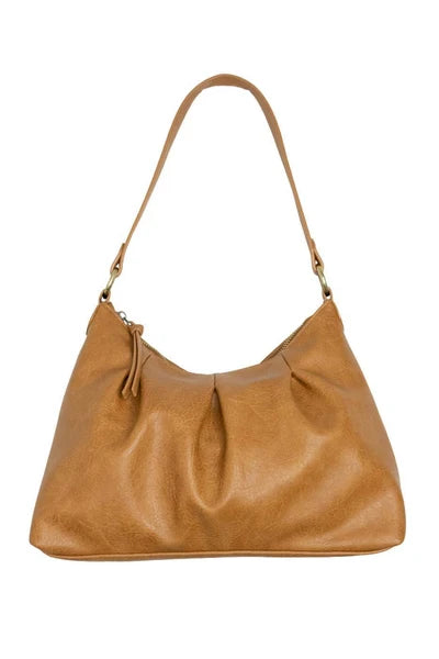 Joy Susan Sasha Pleated Hobo Crossbody - Warm Tan
