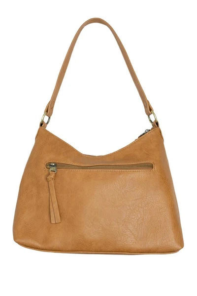Joy Susan Sasha Pleated Hobo Crossbody - Warm Tan