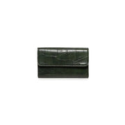 Joy Susan Faux Croc Marnie Mini Tri-fold Wallet - Bottle Green
