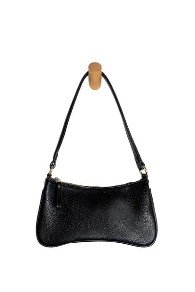 Joy Susan Nicolette Curved Topzip Shoulder/ Crossbody - Black