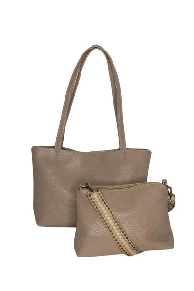 Joy Susan Sawyer 2 in 1 Tote with Guitar Strap - Smokey Taupe