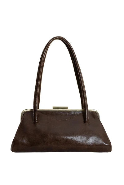 Joy Susan Lady Frame Shoulder Bag - Chocolate