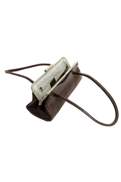 Joy Susan Lady Frame Shoulder Bag - Chocolate
