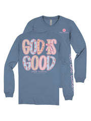 Simply Southern Women's Long Sleeve God is Good T-Shirt - Iceland
