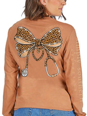 Simply Southern Women's Nurse Long Sleeve Tee - Chestnut