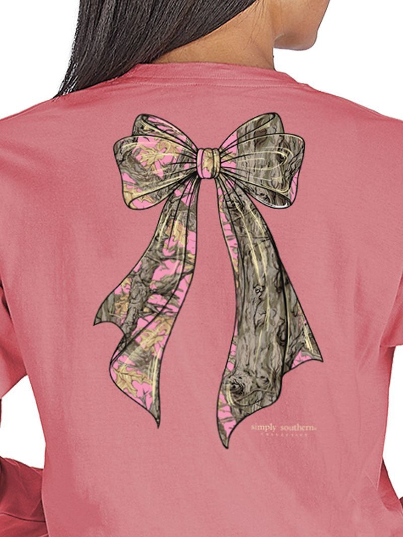 Simply Southern Women's Long Sleeve Tree Camo Tee - Tearose
