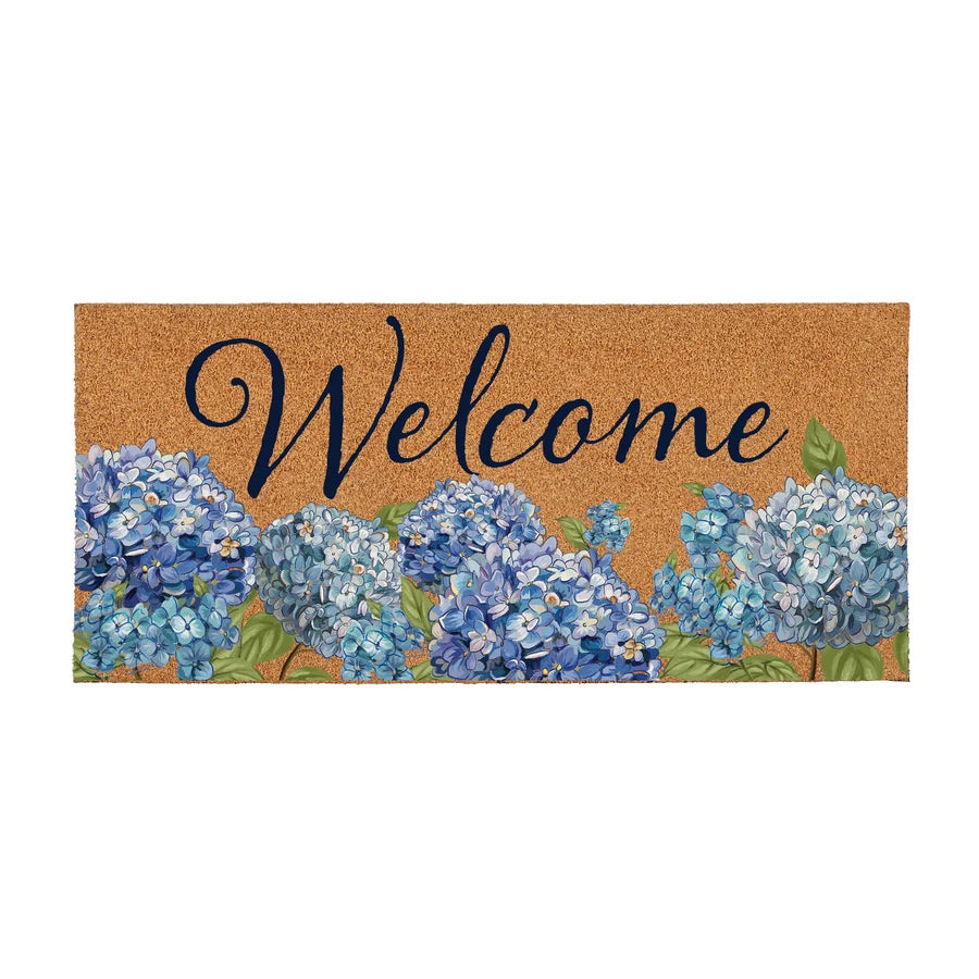 Evergreen Hydrangea Haven Flocked Coir Sassafras Switch Mat - 22"x10"
