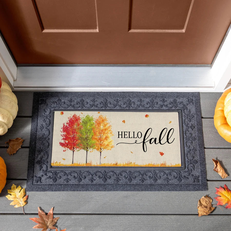 Evergreen Hello Fall Autumn Trees Sassafras Switch Mat