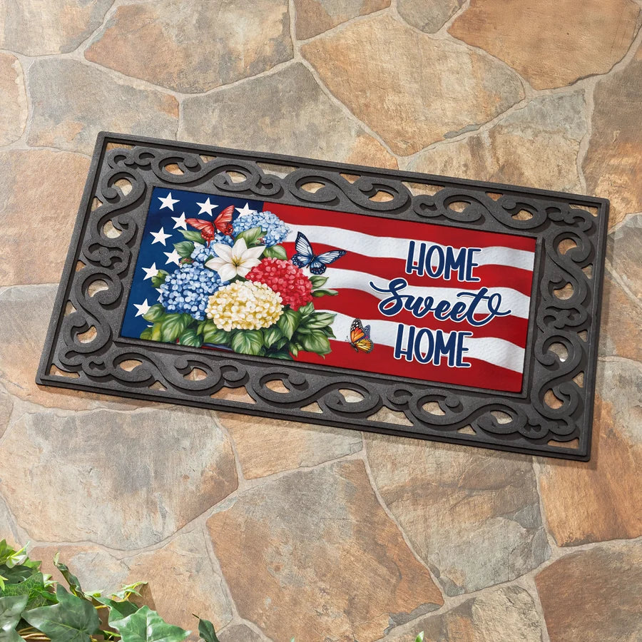 Evergreen Patriotic Hydrangeas Sassafras Switch Mat