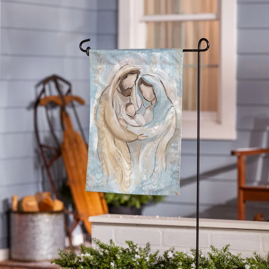 Evergreen Nativity Holy Miracle Moire Flag