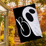 Evergreen Boo Ghost Moire House Flag