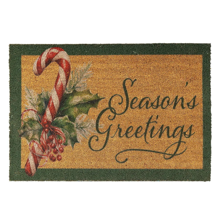 Evergreen Season's Greetings Coir Mat - 24"x36