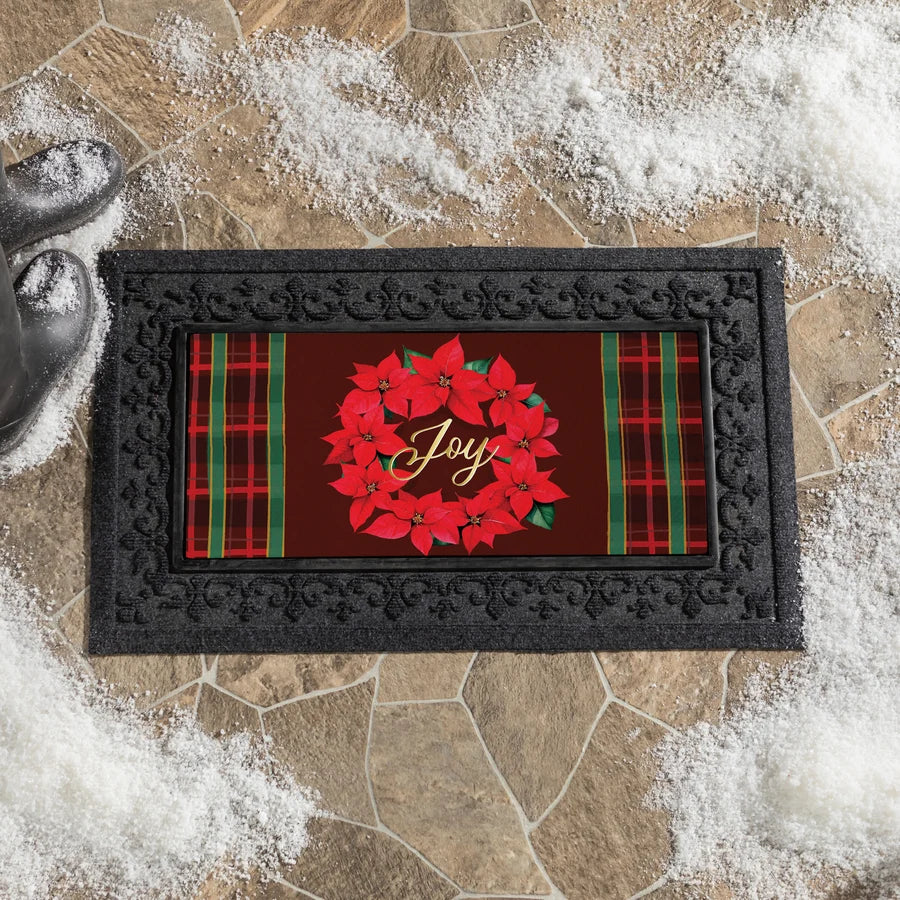 Evergreen Plaid Joy Wreath Sassafras Switch Mat