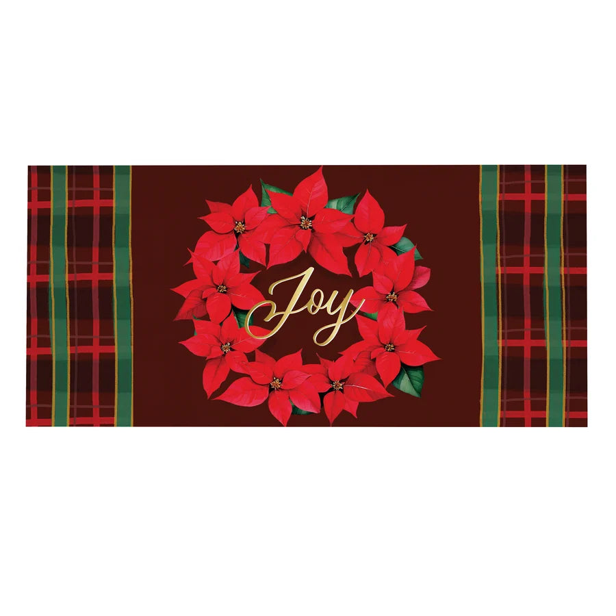 Evergreen Plaid Joy Wreath Sassafras Switch Mat