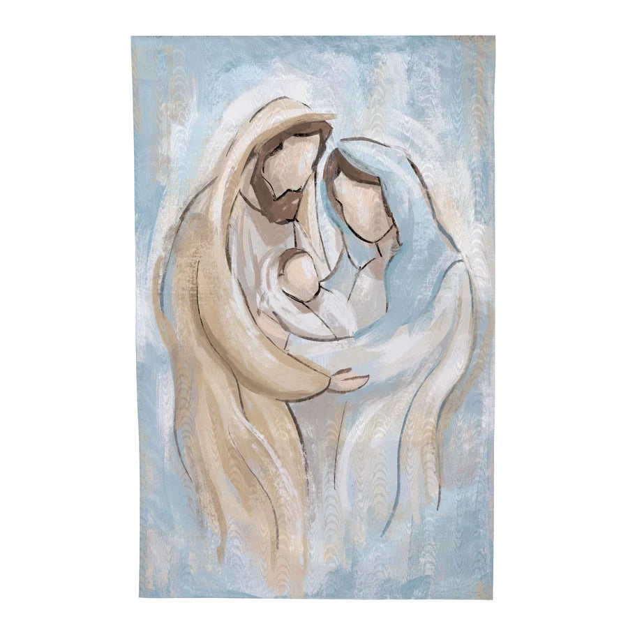 Evergreen Nativity Holy Miracle Moire Flag