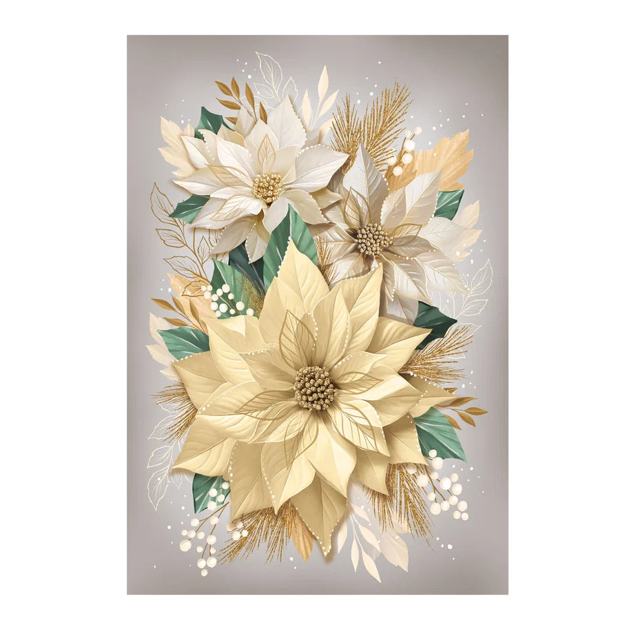 Evergreen Pearl and Pine Floral Lustre Garden Flag