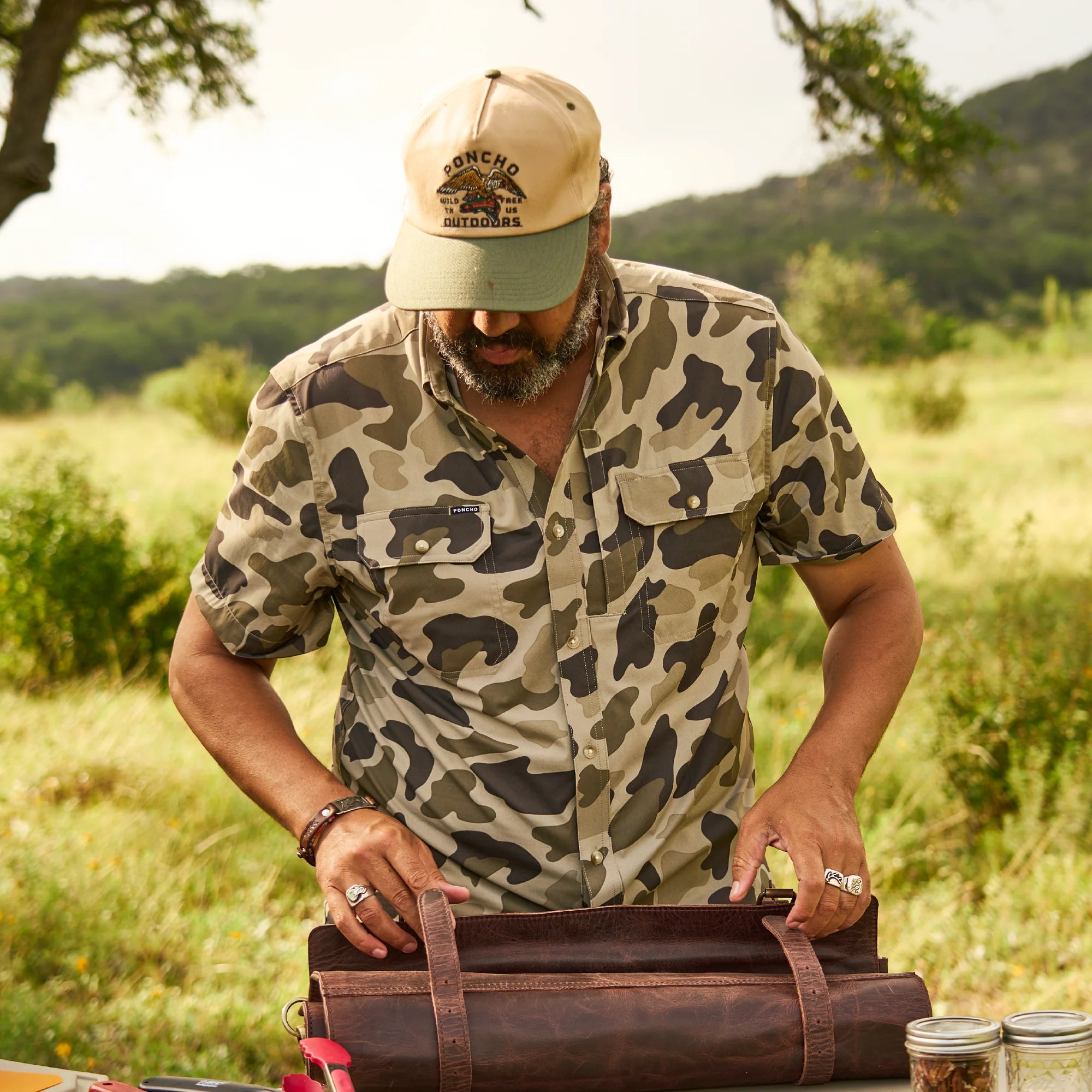 Poncho Men's The Cuernavaca - Dark Duck Camo