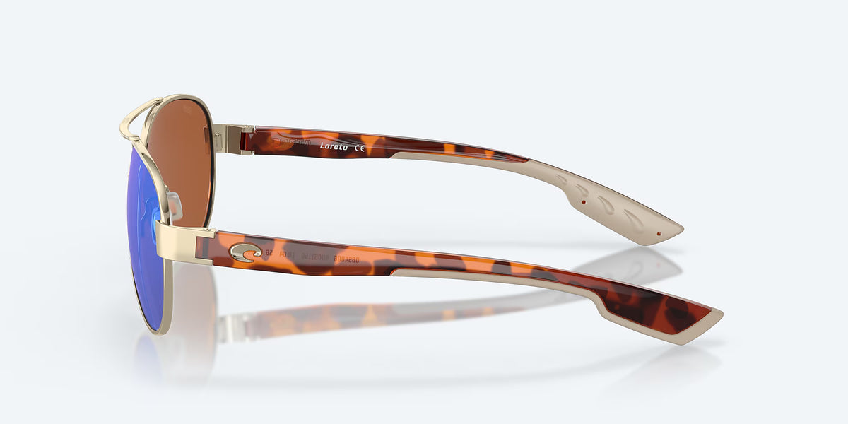 Costa Del Mar Loreto Sunglasses - Rose Gold/Green Mirror