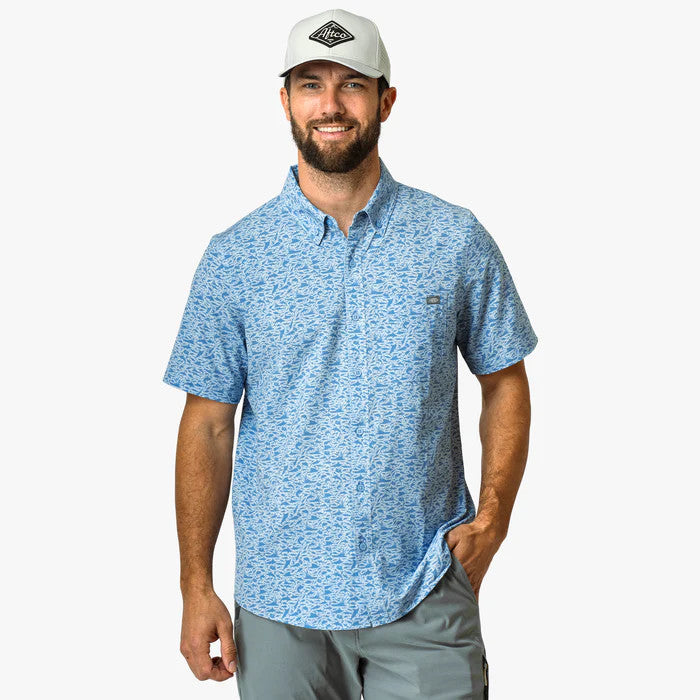 Aftco Boatbar SS Button Down Shirt - Seaside