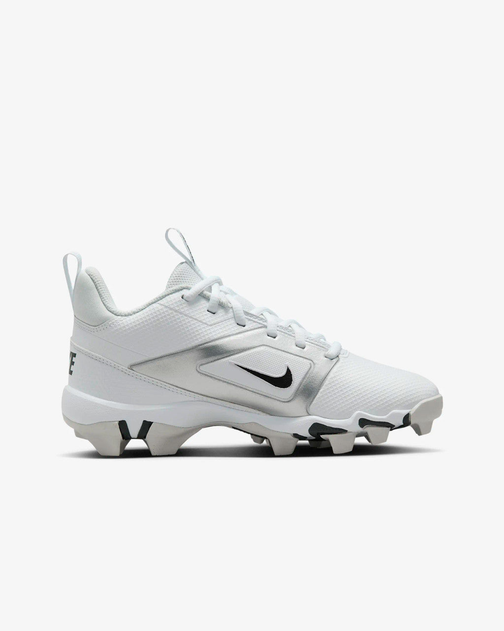 Nike Big Kids Alpha Menace 4 Shark Football Cleats - White/Metallic Silver/Photon Dust/Black