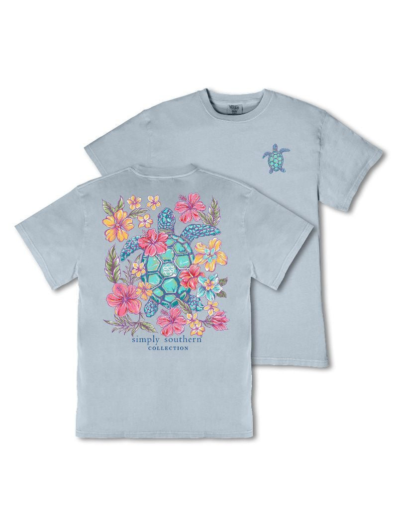 Simply Southern Women's Mineral Wash Turtle Tee