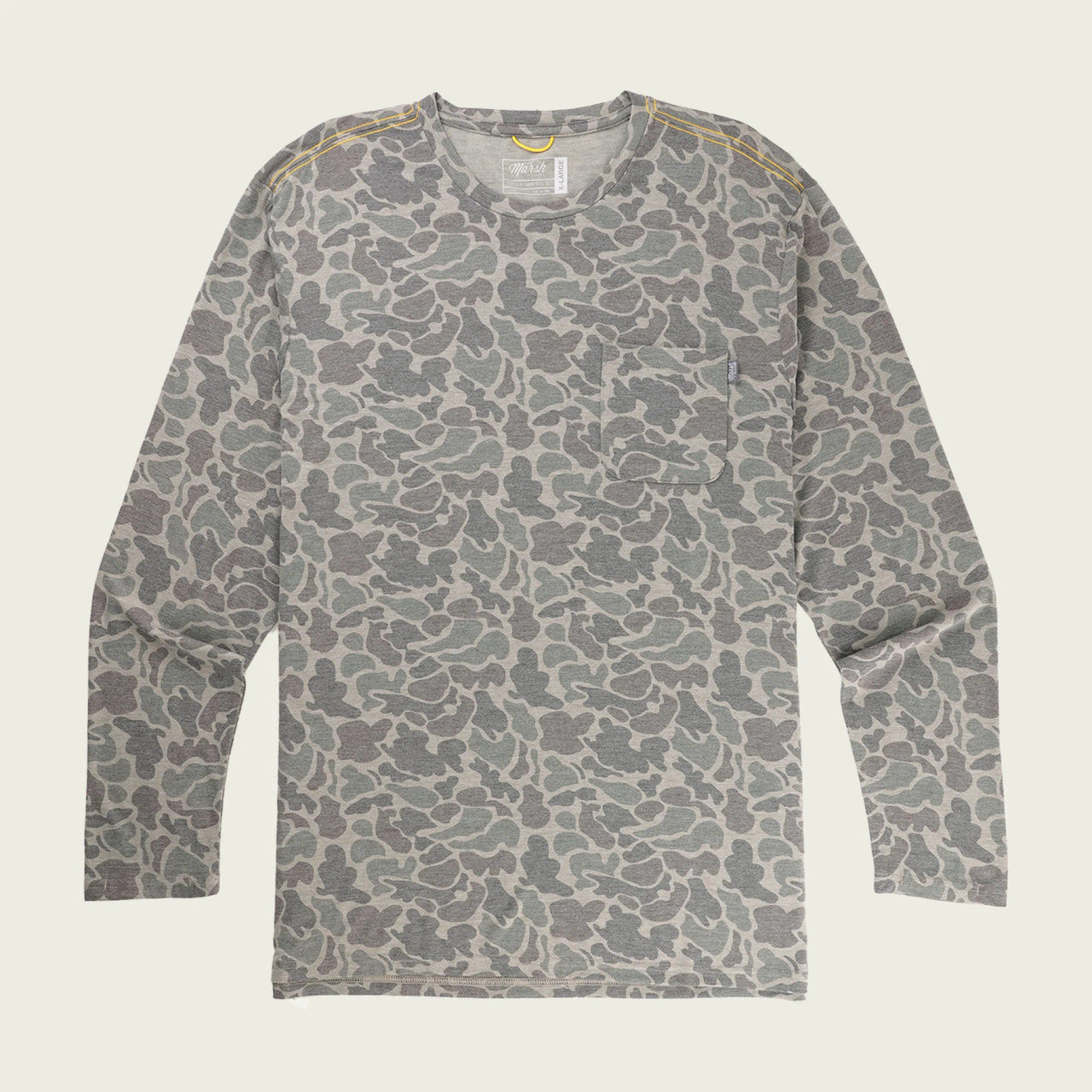 Marsh Wear Men's Buxton Performance Crew - Dark Green Mallard Camo