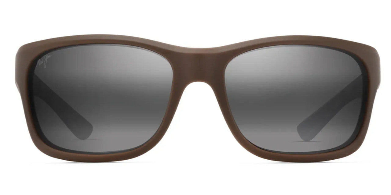 Maui Jim ‘Ano Nui Polarized Sunglasses — Matte Solid Brown / Brown Camo