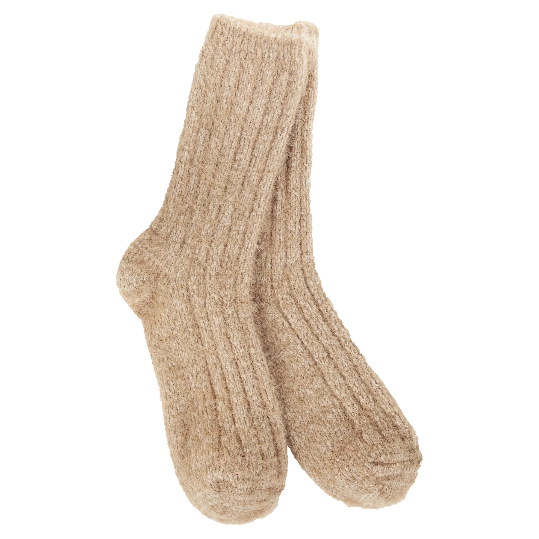World's Softest Socks Ragg Feather Crew Socks - Mocca