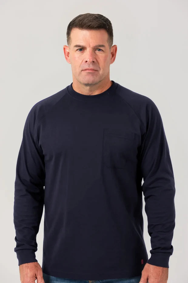 NKE Safety Apparel FR Long Sleeve Shirt - Navy
