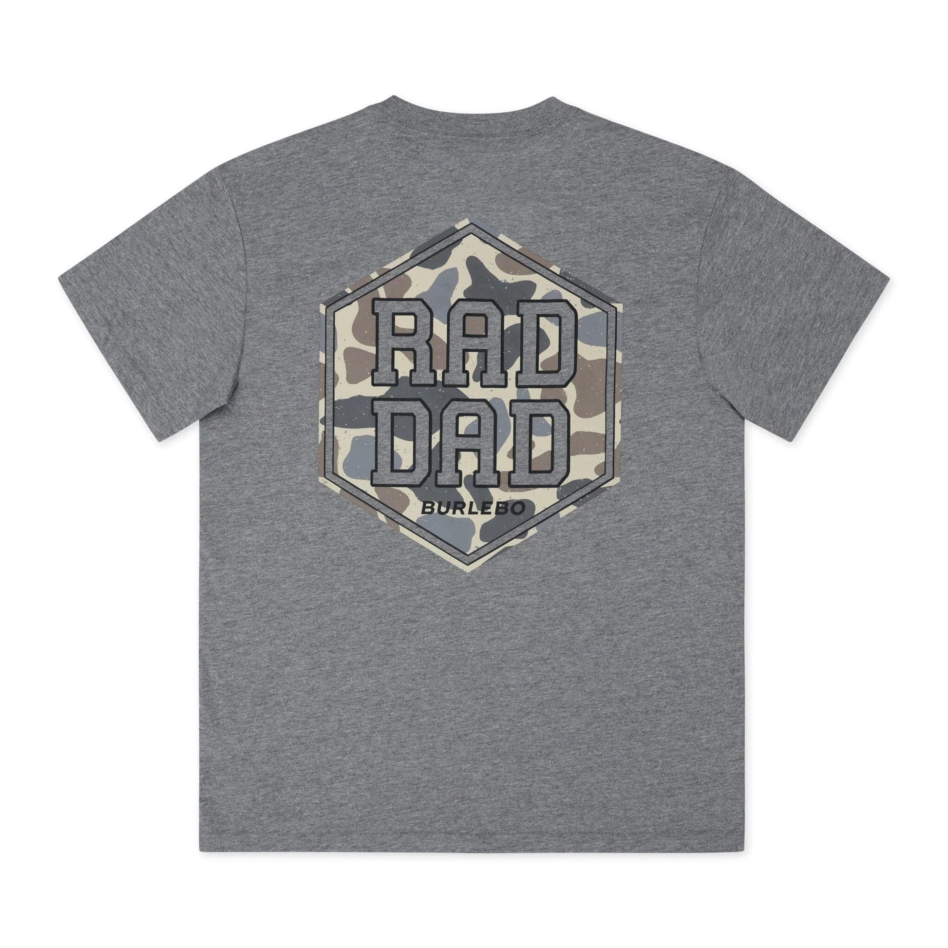 Burlebo Men's Rad Dad Deer Camo Tee - Dark Heather