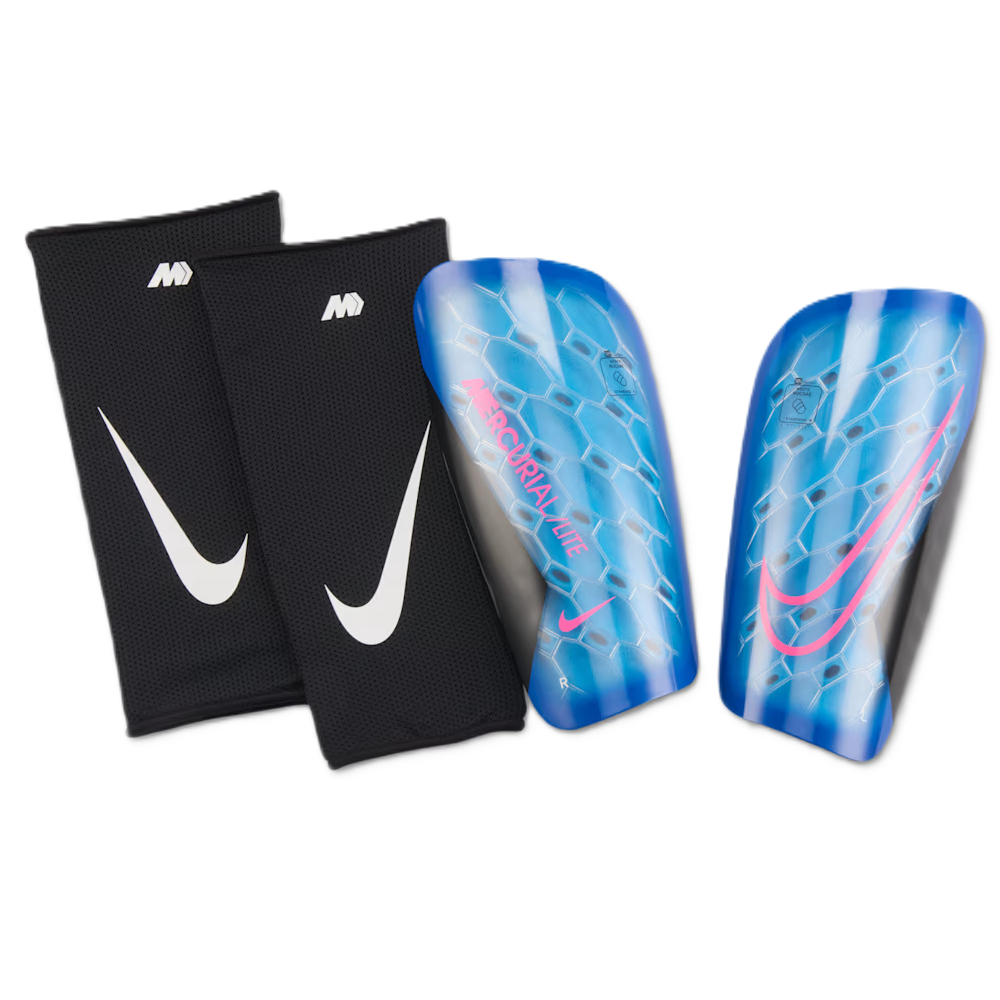 Nike Mercurial Lite Soccer Shin Guards - Racer Blue/Black/Pink Blast