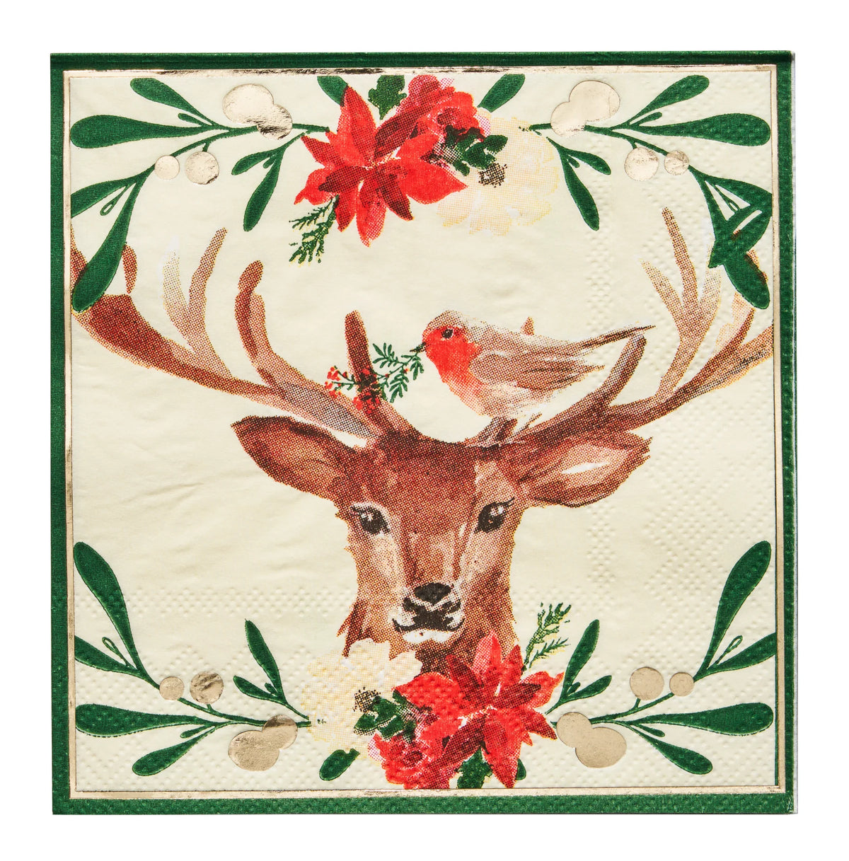 Sophistiplate Christmas Forest Paper Cocktail Napkin - 26pk