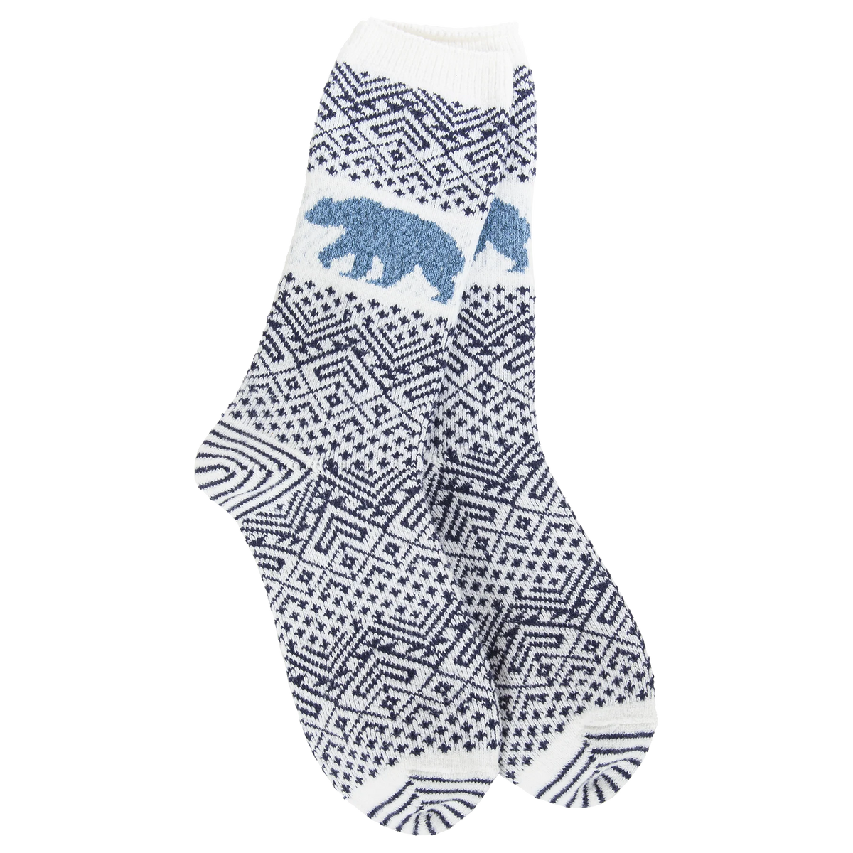 World's Softest Socks Nature Walk Crew Socks - Blue